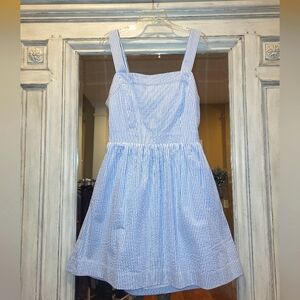 Seersucker Apron Dress: NWT- JCrew. Sz. Large